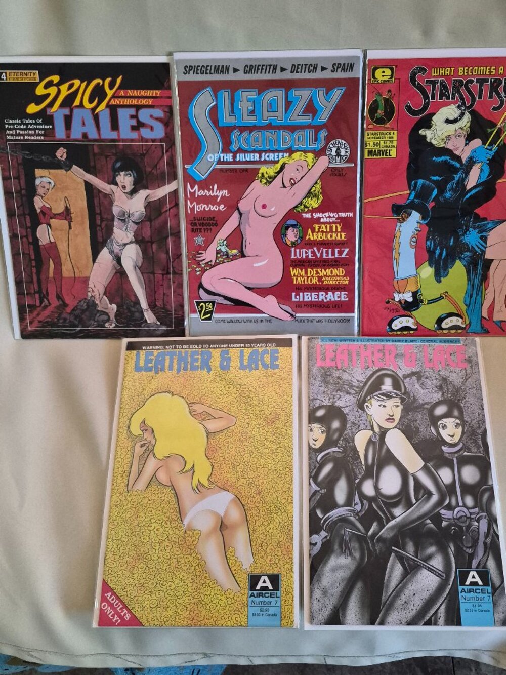 Vgt 80s/90s Independent Comic Book Lot 5 Books - Rare Adult / Alternative Indie